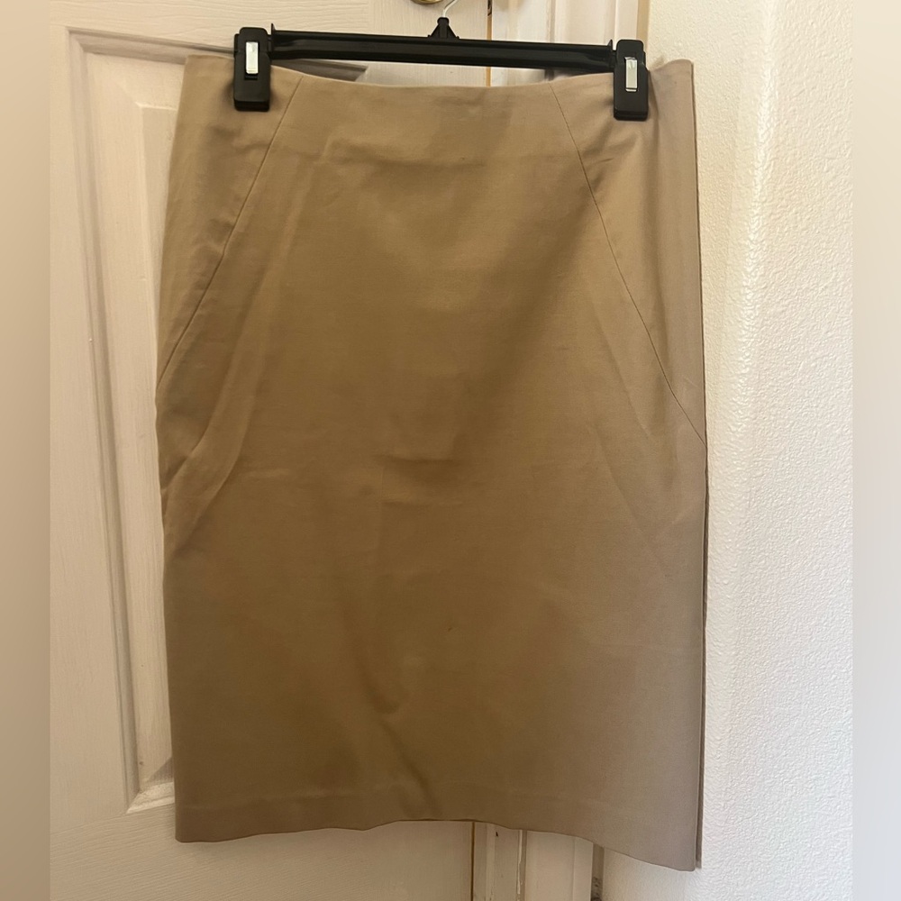 Theory Tan Pencil Skirt